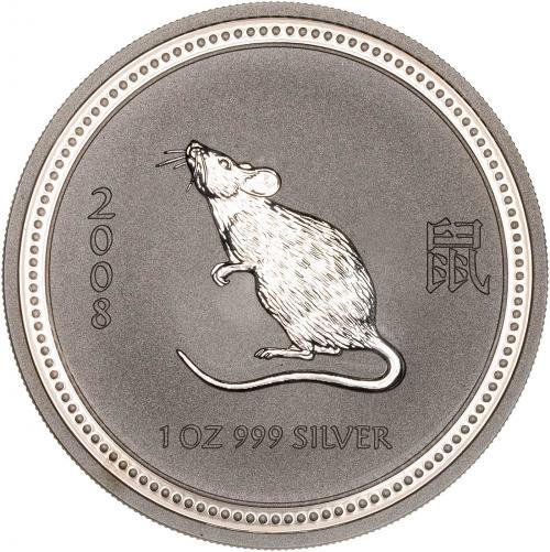 2008/2007 Year of the Rat 1 oz Silver Coin | Chards