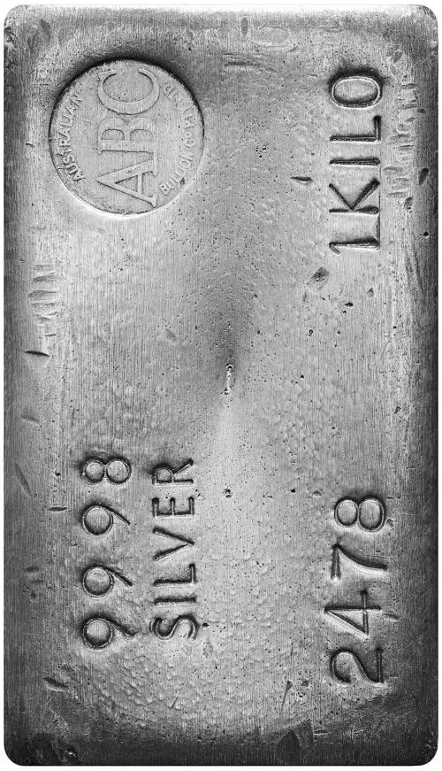 Silver Bullion 1 Kilogram Cast  Bar Pre-Owned Australia ABC reverse