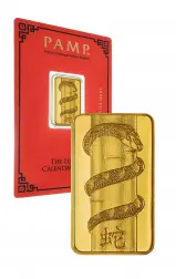 PAMP Suisse Lunar Snake 5g Gold Bullion Bar Pre-Owned