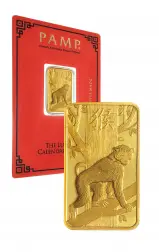 PAMP Suisse Lunar Monkey 5g Gold Bullion Bar Pre-Owned