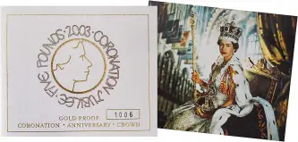 2003 Gold Proof Coronation Golden Jubilee £5 Coin Certificate