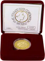 2003 Gold Proof Coronation Golden Jubilee £5 Coin In Box
