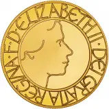 2003 Gold Proof Coronation Golden Jubilee £5 Coin Obverse
