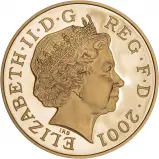 2001 Gold Proof £5 Victorian Centenary Royal Mint Coin obverse