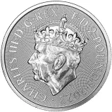 2023 Silver Bullion 1 Ounce King Charles III Coronation £2 Coin - Pre-Owned obverse