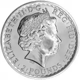 2013 Silver Bullion 1 Ounce Britannia Elizabeth II Snake Privy Mark  Coin Single United Kingdom The Royal Mint obverse chards image crop