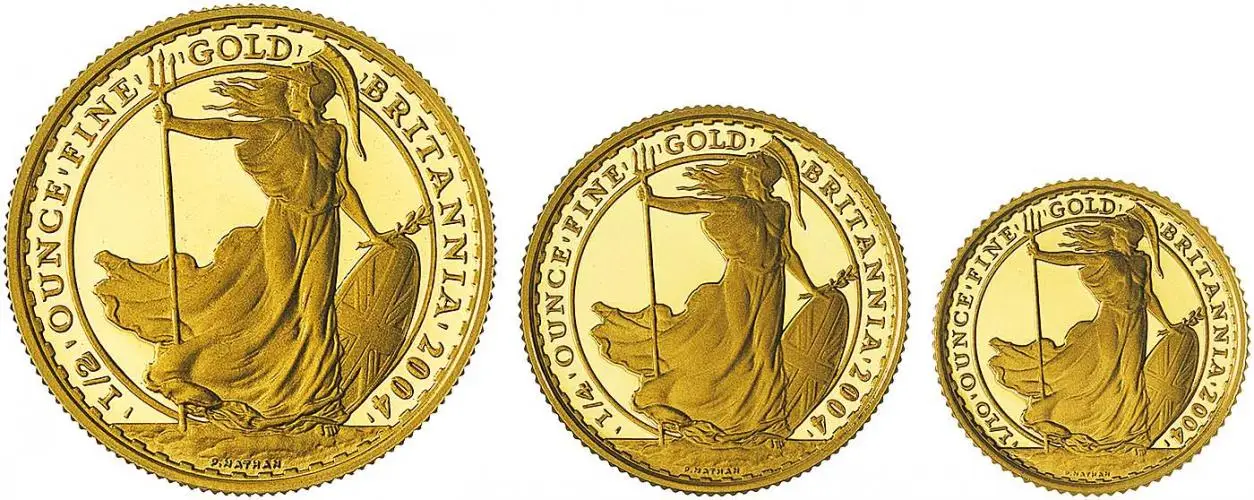 2004 Gold Proof Britannia - 3 Coin Set reverse