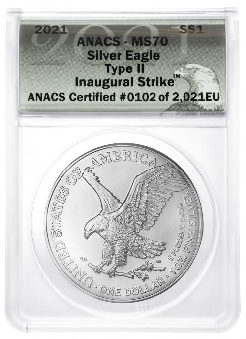 2021 Silver 1 oz Eagle Type 2 $1 ANACS Coin | Chards