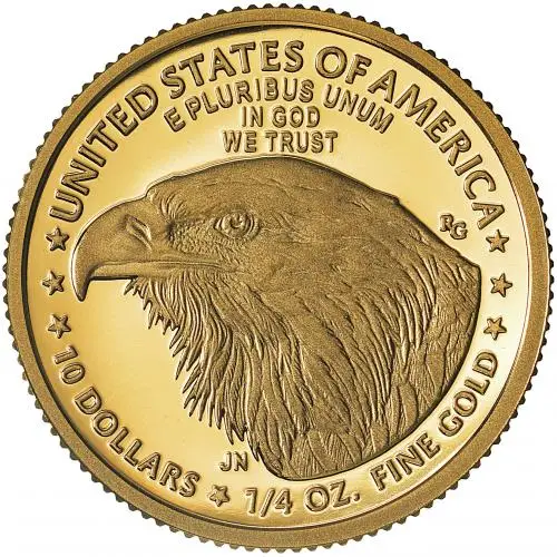 2021 Gold Proof 0.25 Ounce Eagle Type 2  Coin Single United States of America US Mint obverse
