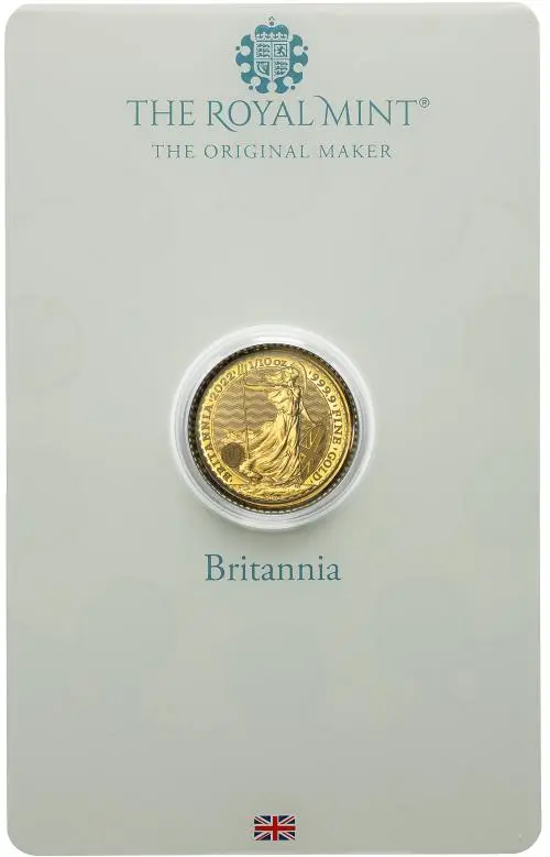 2022 Britannia 1/10 oz Gold Bullion Coin reverse
