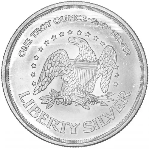 Silver Liberty Bell 1 oz Bullion Round obverse