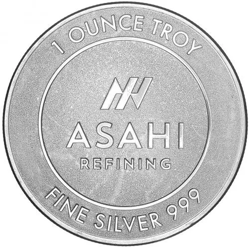 Asahi 1 oz Minted Silver Rounds (Pre-Owned) reverse