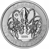 2020 Canadian Silver 2 oz Kraken Coin