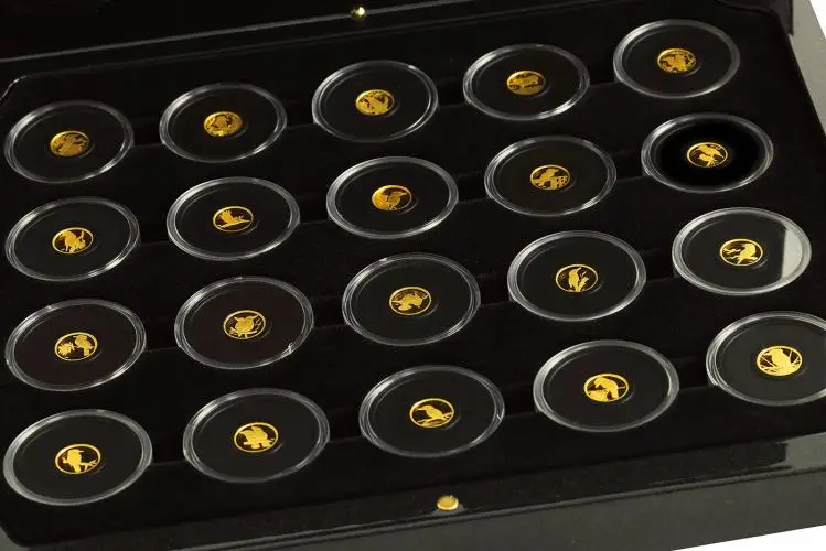 2009 Gold Proof 0.05 Ounce Kookaburra 20th Edition Coin Set multiple