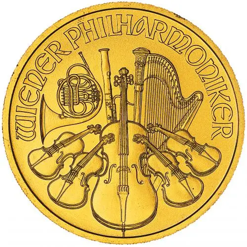 2024 Gold Bullion 0.25 Ounce Philharmonic  Coin Single Austria Austrian Mint reverse