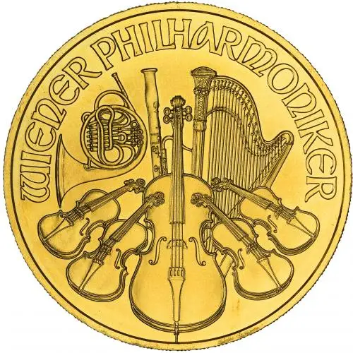 2018 Gold Philharmonic 1 oz Bullion Coin Pre-Owned reverse