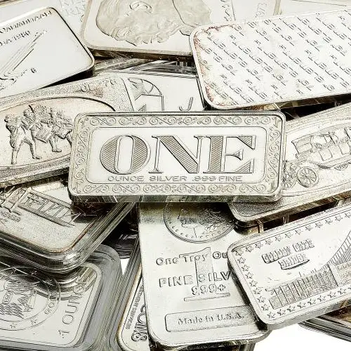 Silver Ungraded 1 Ounce  Bar Assorted crop