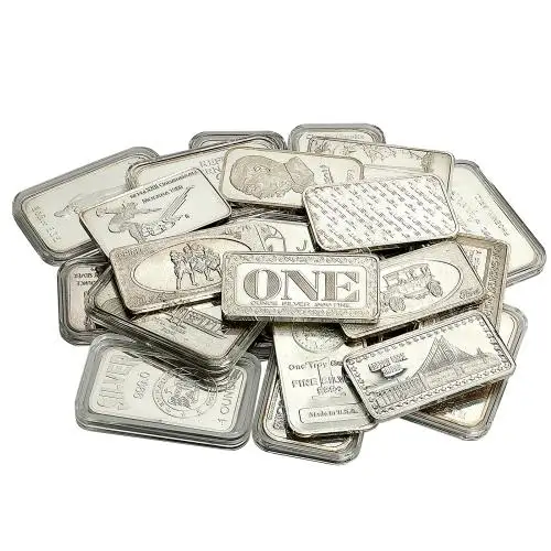 Silver Ungraded 1 Ounce  Bar Assorted reverse