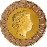 1999 Gold Proof 	Rugby World Cup Pound Sterling £2  Coin Without Box Without Cert United Kingdom The Royal Mint obverse
