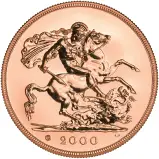 2000 Quintuple Sovereign Gold Brilliant Uncirculated Coin