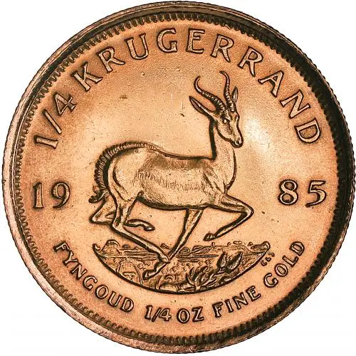 Gold Krugerrand 0.25 oz Coin Pre-Owned (Grade C) reverse