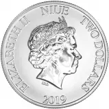 2019 Niue Star Wars 'Darth Vader' 1 oz Silver Coin - Pre-Owned obverse
