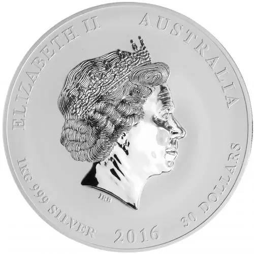 2016 Silver Bullion 1 Kg Lunar Year of the Monkey  Coin  obverse