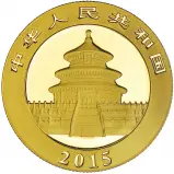 2015 Gold Panda 0.5 oz Bullion Coin obverse