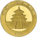 2004 Gold Panda 0.5 oz Bullion Coin obverse