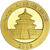 2008 Gold Panda 0.5 oz Bullion Coin obverse