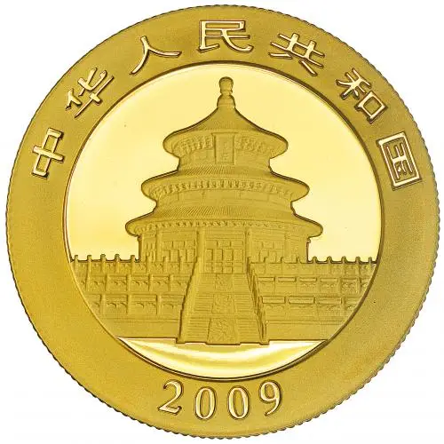2009 Gold Panda 0.5 oz Bullion Coin Pre-Owned obverse