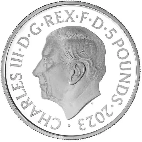 2023 Silver Proof Pride Of England £5  Coin With Box with Cert United Kingdom The Royal Mint obverse