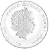 2020 Silver Proof 1 Ounce 007 James Bond Elizabeth II 1 Dollar  Coin With Box Without Cert Tuvalu Perth Mint obverse