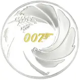 2020 007 James Bond 'Gun Barrel' 1 oz High Relief Silver Proof Coin - Pre-Owned
