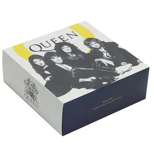 2020 Music Legends 'Queen' 1 oz Silver Proof Coin - Pre-Owned outer box