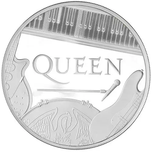 2020 Music Legends 'Queen' 1 oz Silver Proof Coin - Pre-Owned reverse
