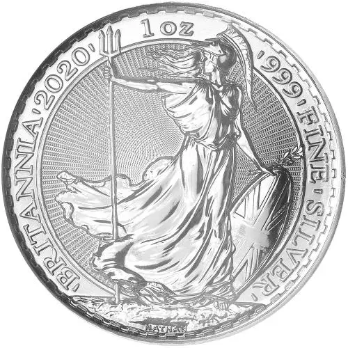 2020 Silver Bullion 1 Ounce Britannia Brexit  Coin PNC with Cert United Kingdom The Royal Mint reverse