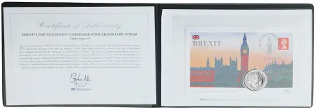2020 Silver Bullion 1 Ounce Britannia Brexit  Coin PNC with Cert United Kingdom The Royal Mint inner