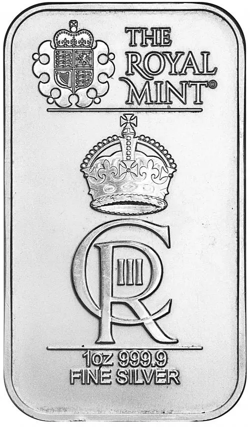  King Charles III Coronation Silver 1 oz Bar Pre-Owned   obverse