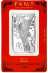 2022 Silver Bullion 1 Oz Minted Year of the Tiger Bar PAMP Suisse