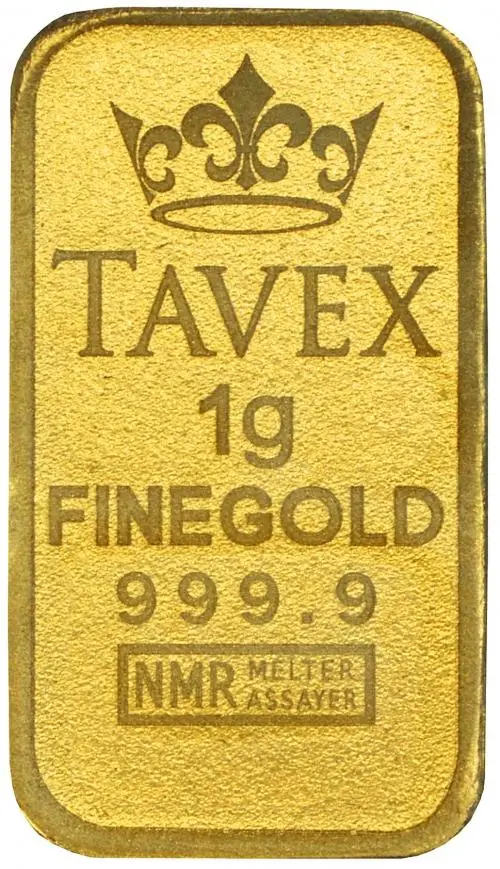 Tavex Gold Bullion 1 Gram  Bar In Card Pre-Owned reverse chards image crop 2
