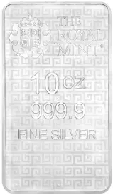 Silver 10 Ounce Three Graces  Bar In Sleeve The Royal Mint obverse