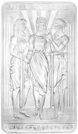 Three Graces Silver 10 Ounce Bar In Sleeve The Royal Mint - Pre-Owned