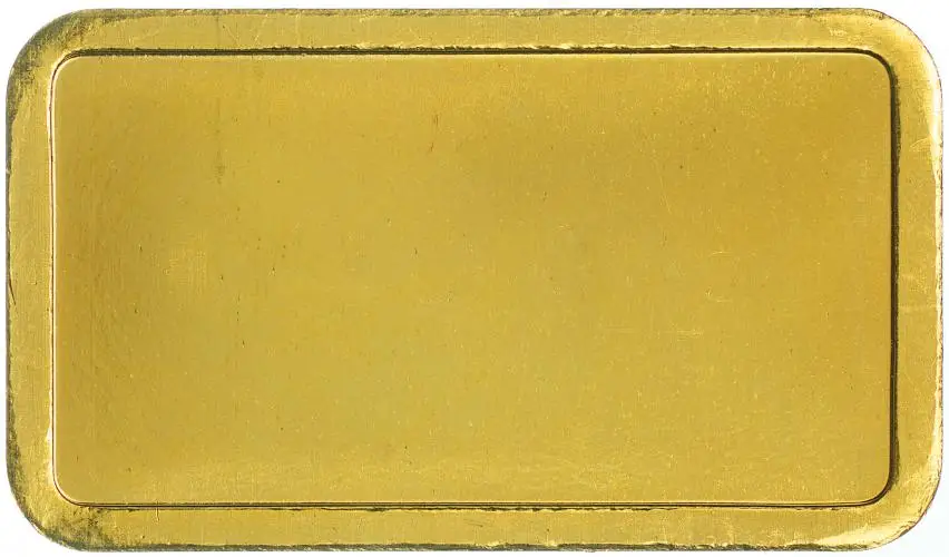 Gold Bullion 10 Gram Minted  Bar Loose Pre-Owned Degussa obverse image crop chards