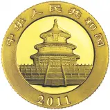 2011 Gold Bullion 0.05 Ounce Panda Coin  obverse