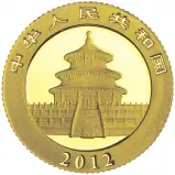 2012 Gold Bullion 0.05 Ounce Panda  Coin  obverse