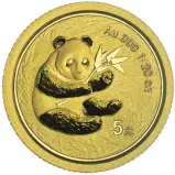 2000 Gold Bullion 0.05 Ounce Panda  Coin