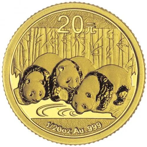 2013 Gold Bullion 0.05 Ounce Panda  Coin  reverse