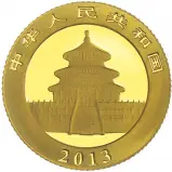 2013 Gold Bullion 0.05 Ounce Panda  Coin  obverse