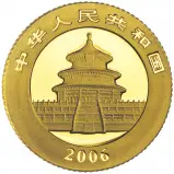 2006 Gold Bullion 0.05 Ounce Panda  Coin obverse